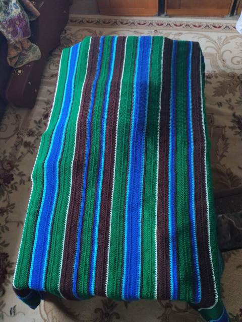 Crochet Blanket in Tribal Colors